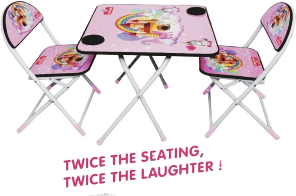 Simarr Unicorn Double Chair & Table Set (Multicolor) – view 1