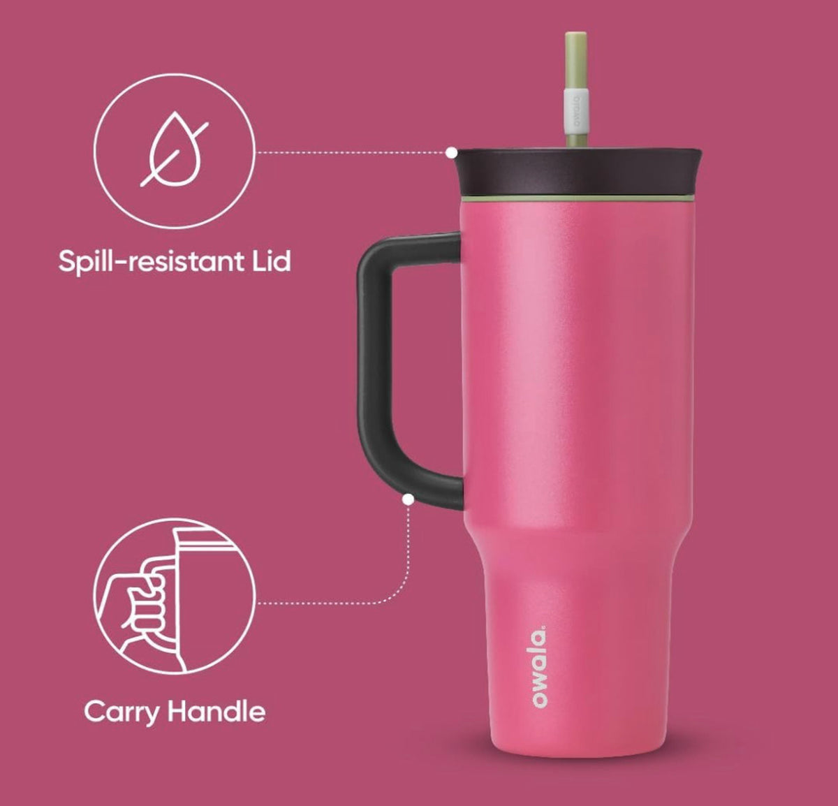 Owala 40oz (1183 ml) Tumbler – Berry Crush – view 2