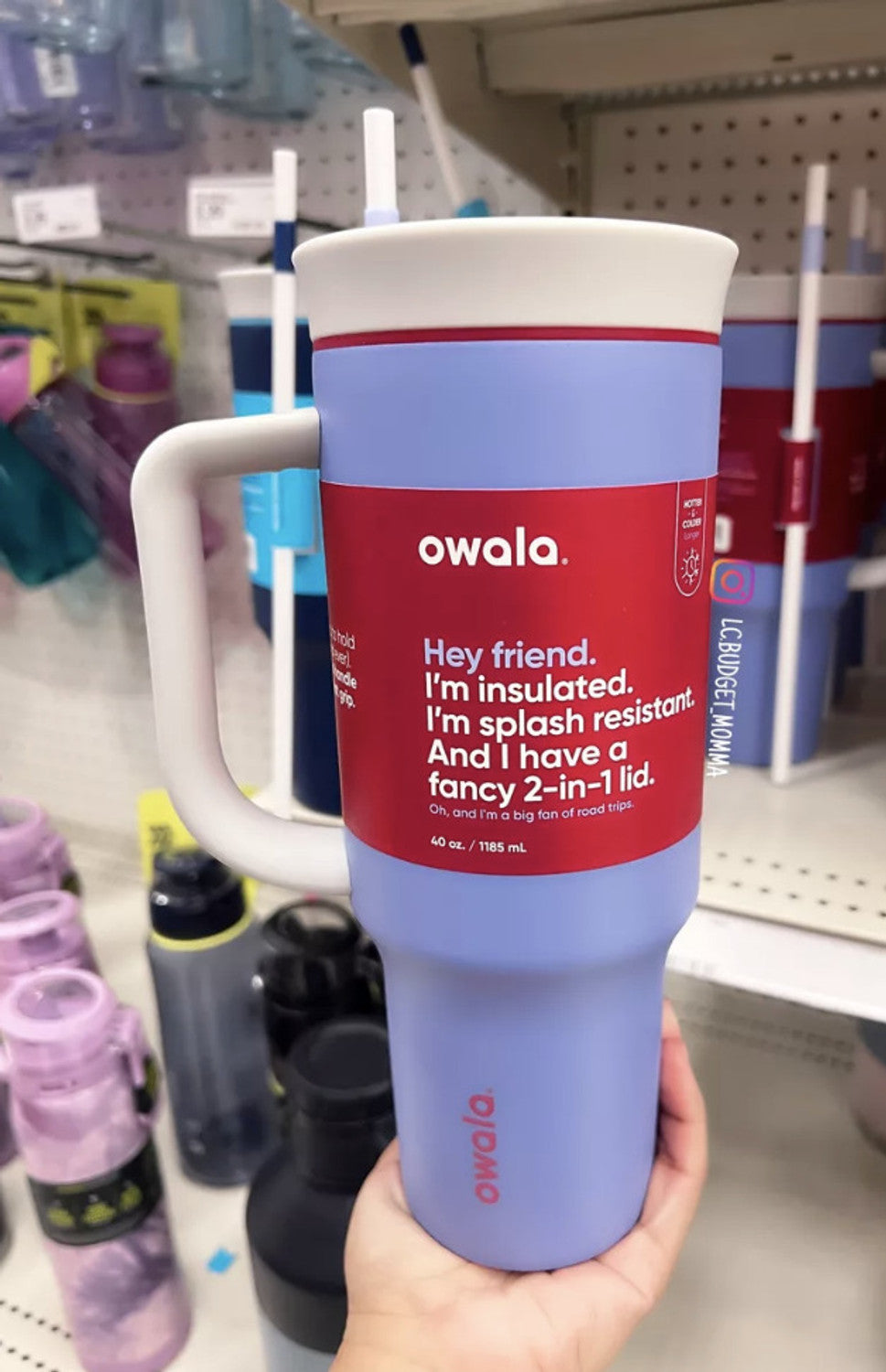 Owala 40oz (1185 ml) Tumbler – Light Blue – view 4