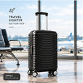 Hard Shell Trolley Suitcase, 24 inch, 4 Wheels (Black) – view 1