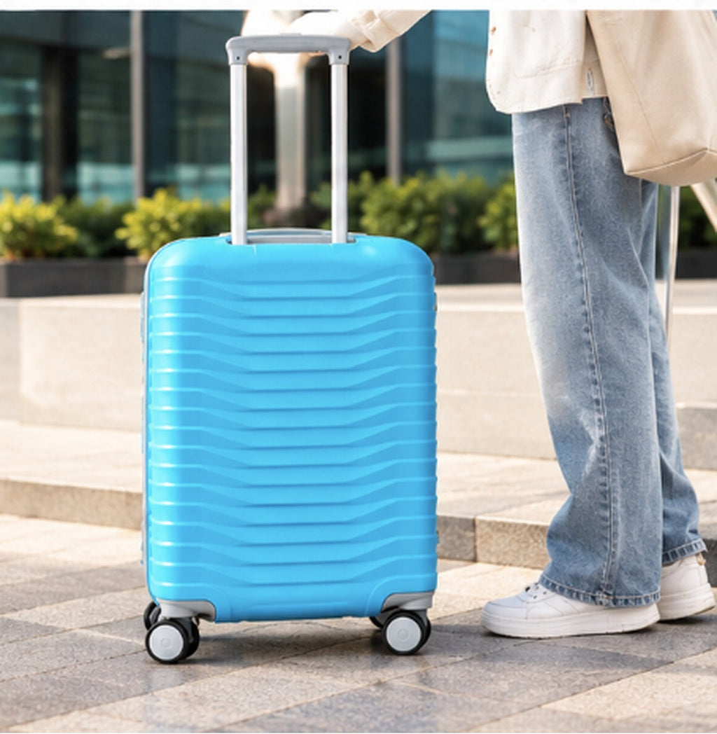 Hard Shell Trolley Suitcase, Cabin 21 inch, 4 Wheels (Blue) – view 6