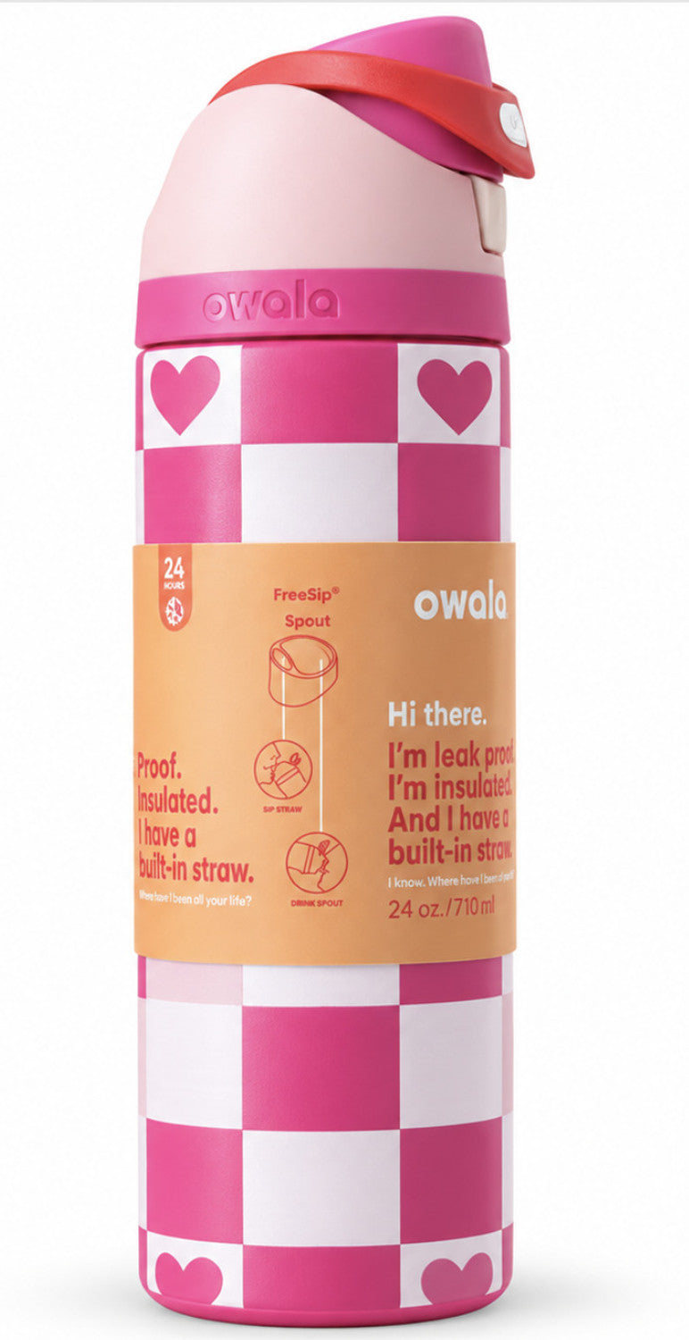 Owala 24oz (710 ml) Water Bottle – Checkmate – view 5