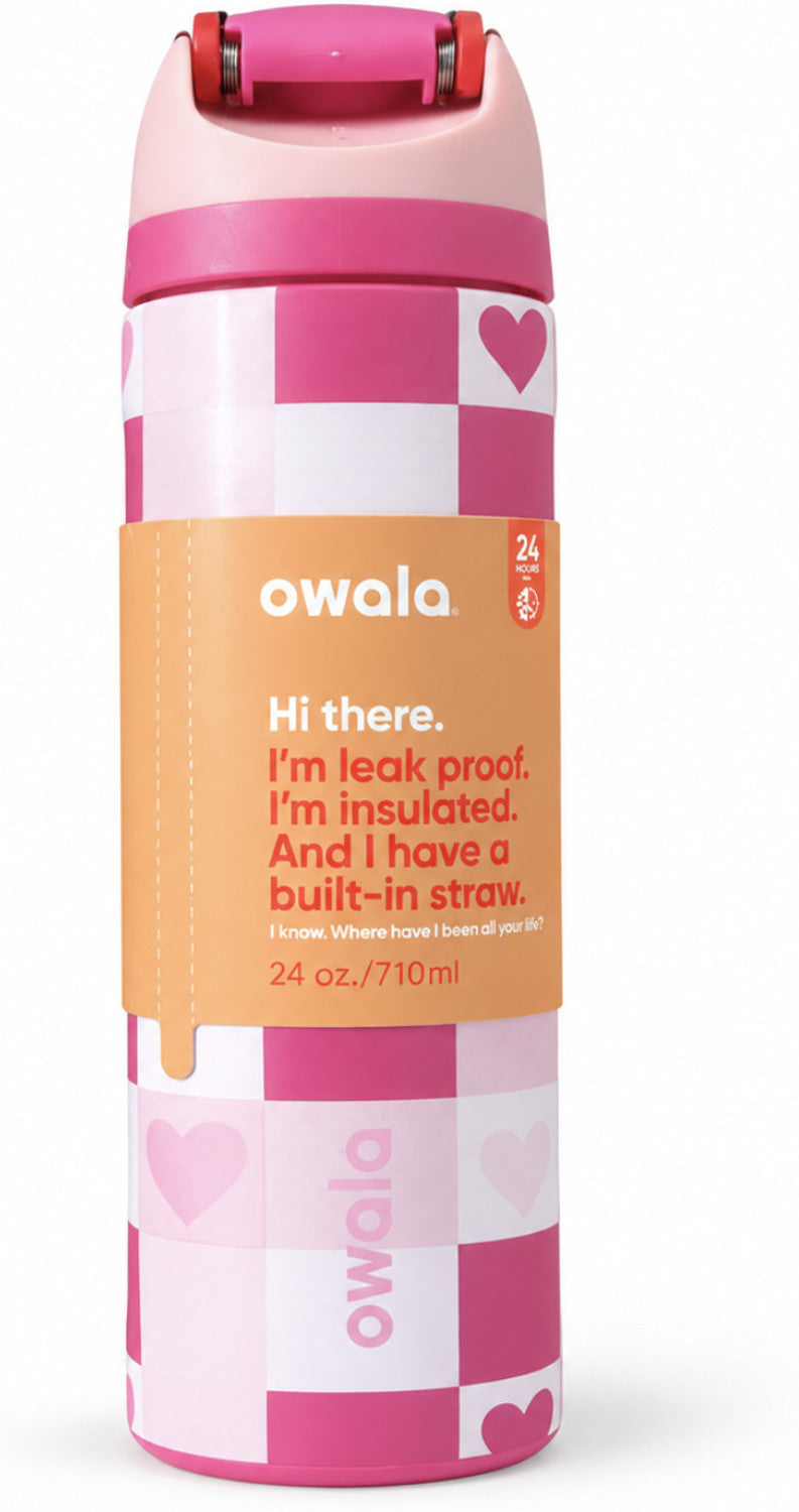 Owala 24oz (710 ml) Water Bottle – Checkmate – view 4