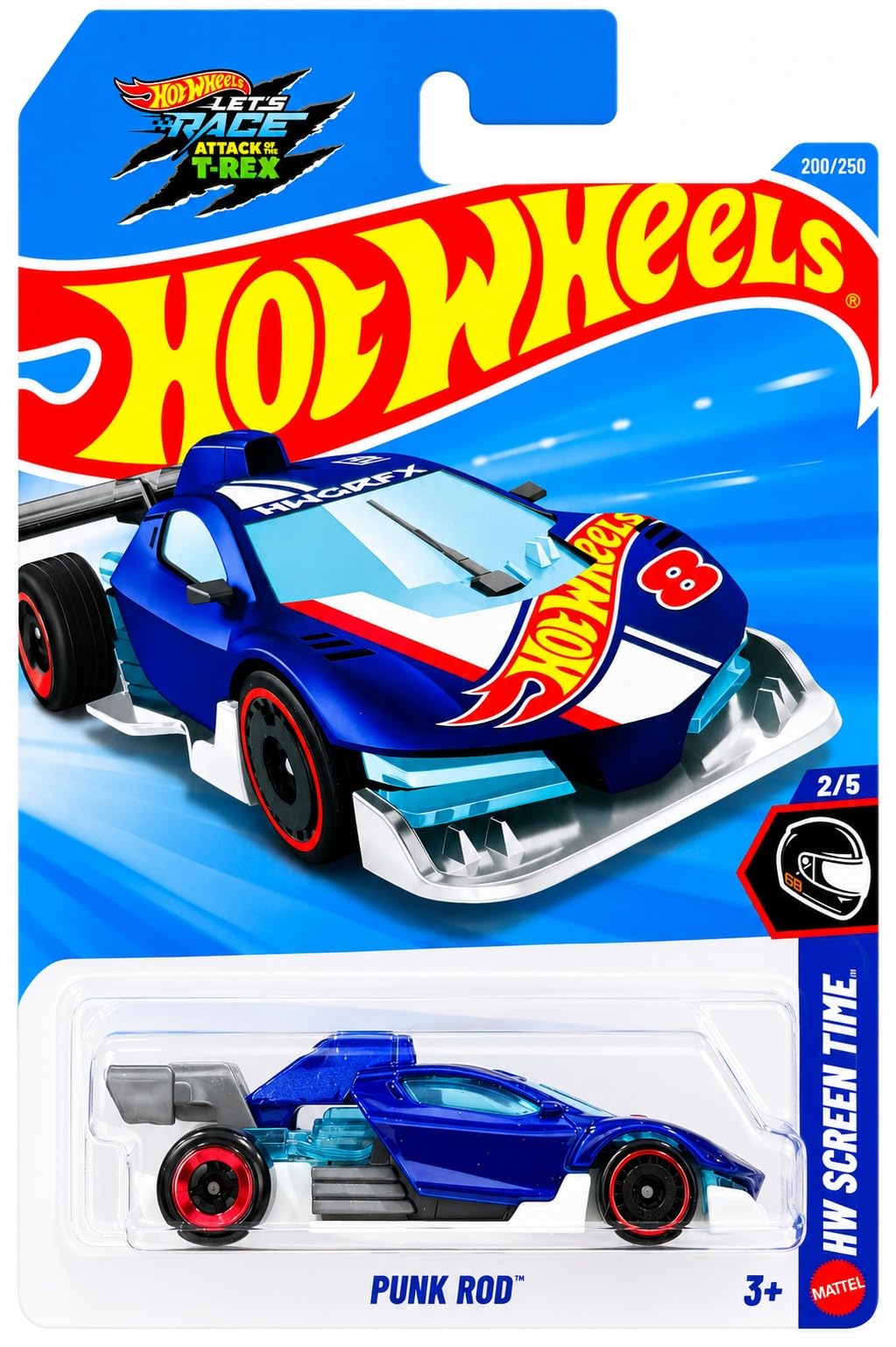 Hot Wheels Punk Rod HW Screen Time 2/5 on card packaging