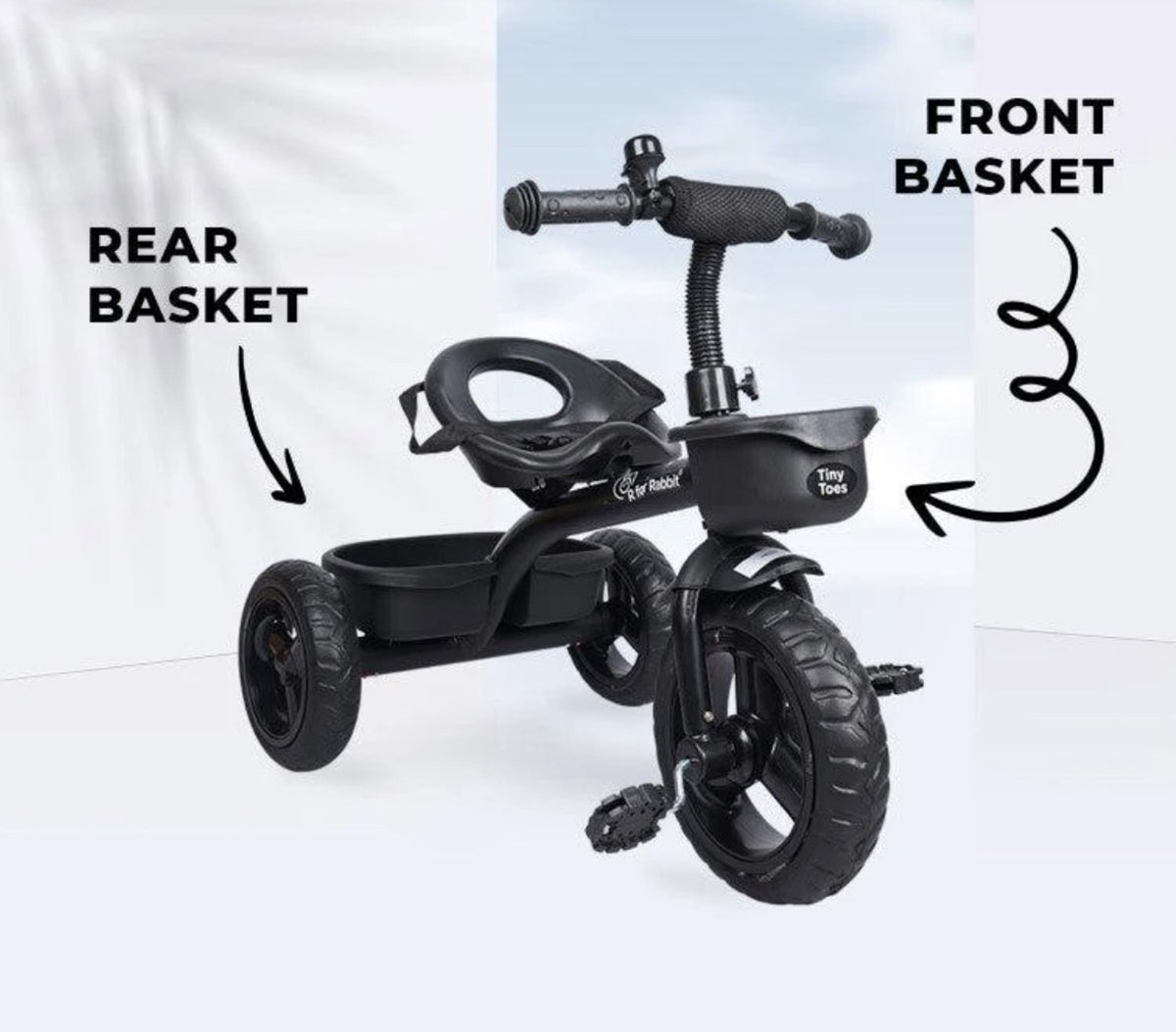 R for Rabbit Tiny Toes T10 Ace Tricycle (Black) – view 2