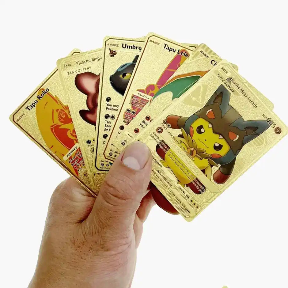 Close-up of gold-coloured character card
