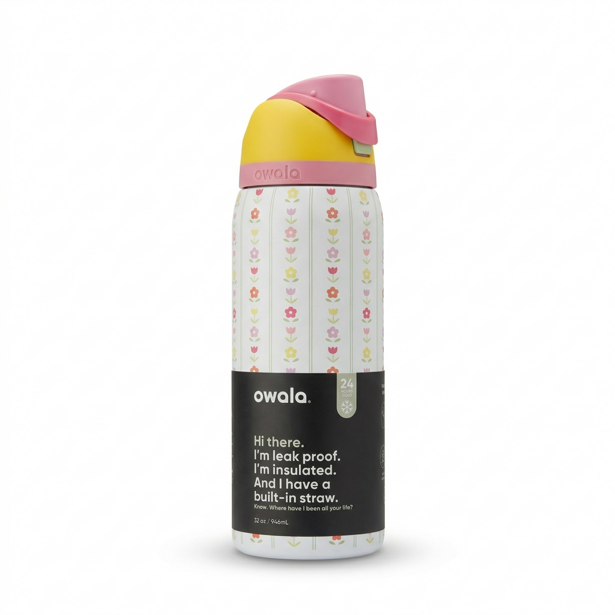 Owala FreeSip Insulated Water Bottle 24oz – Floral Garden – view 3