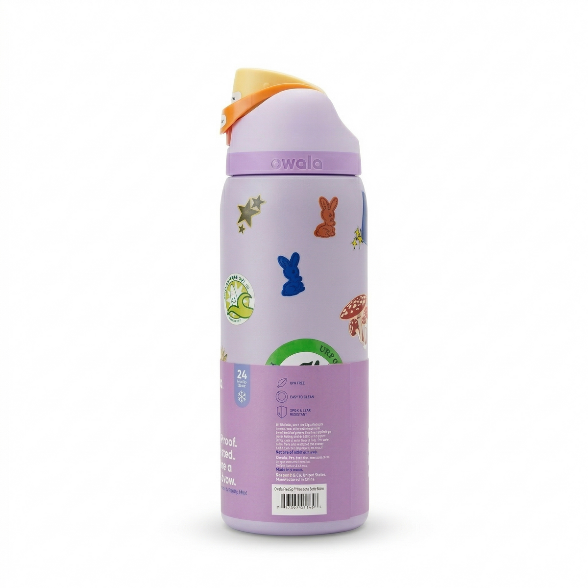 Owala FreeSip Insulated Water Bottle 24oz – Lavender Sticker