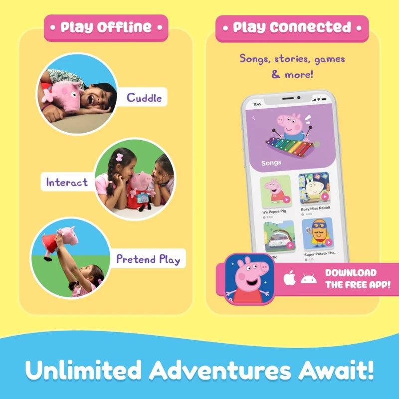 Smart Peppa offline play and app-connected songs, stories and games