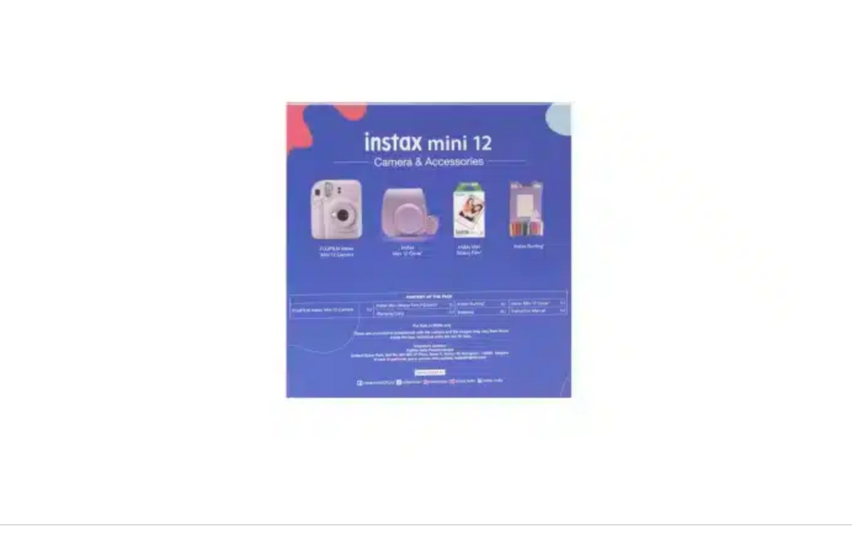 Fujifilm Instax Mini 12 in 5 pastel colors