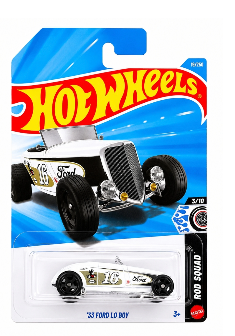 Hot Wheels '33 Ford Lo Boy 2025 – Rod Squad #19/250 sealed blister card