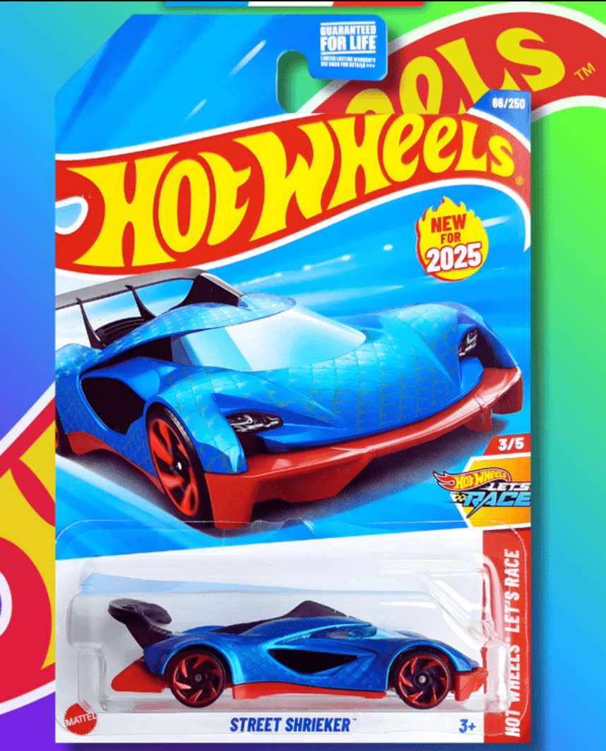 Hot Wheels Street Shrieker 2025 – Let's Race #06/250 New for 2025 sealed blister card