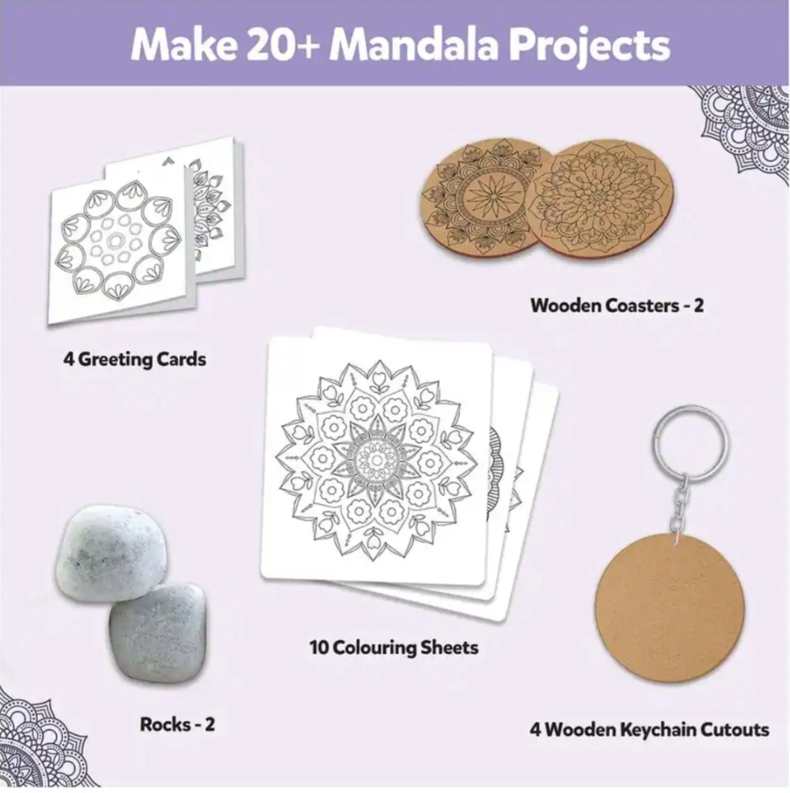 The Unlimited Mandala Craft Box contents overview