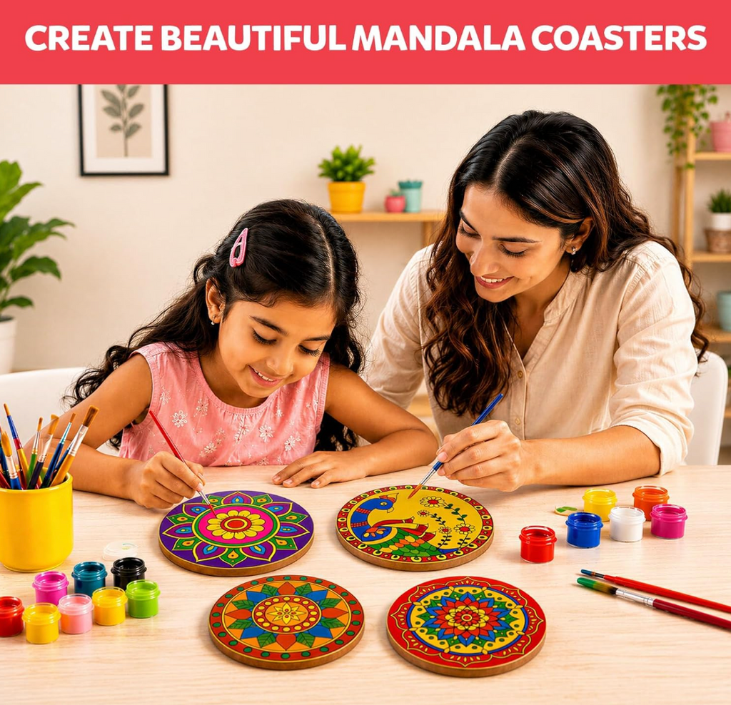 Not Just Art – Create a Functional Masterpiece: use on study table, coffee table, shelf or as cup coaster