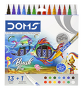 DOMS Brush Pens – front box with 13+1 blender brush pen, super soft tip, brilliant colours