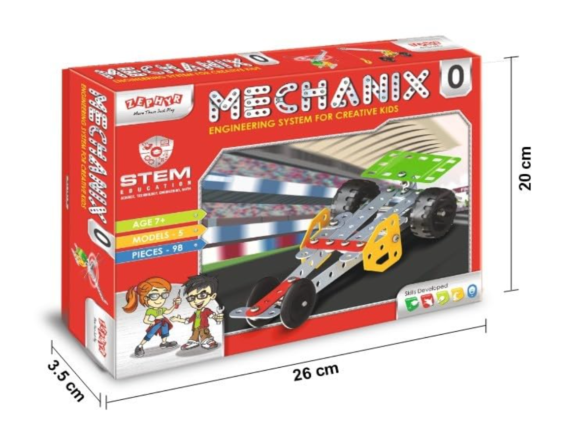 Zephyr Mechanix 0 five model builds - plane, helicopter, race car, motorbike, crane