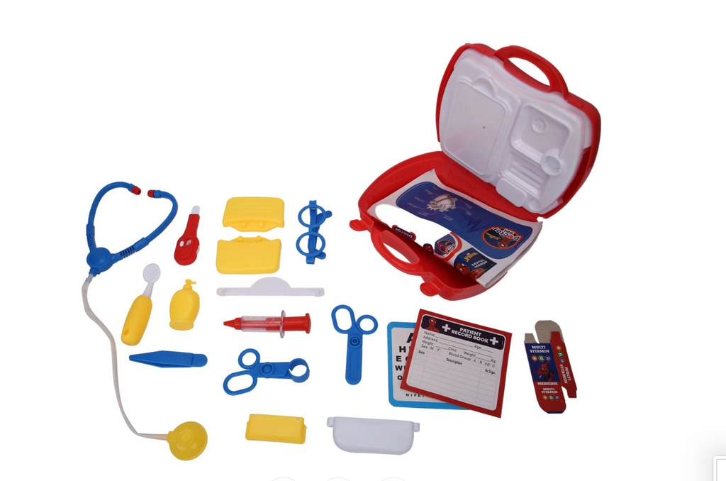 Skoodle Marvel Spider-Man Doctor Set box front - 20 pieces, Age 3+