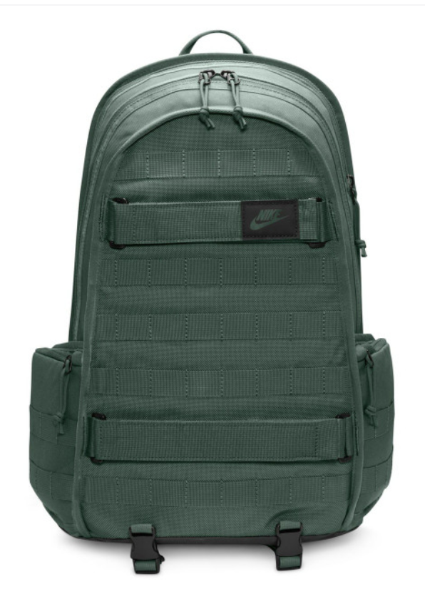 Nike RPM Backpack olive green front view alternate