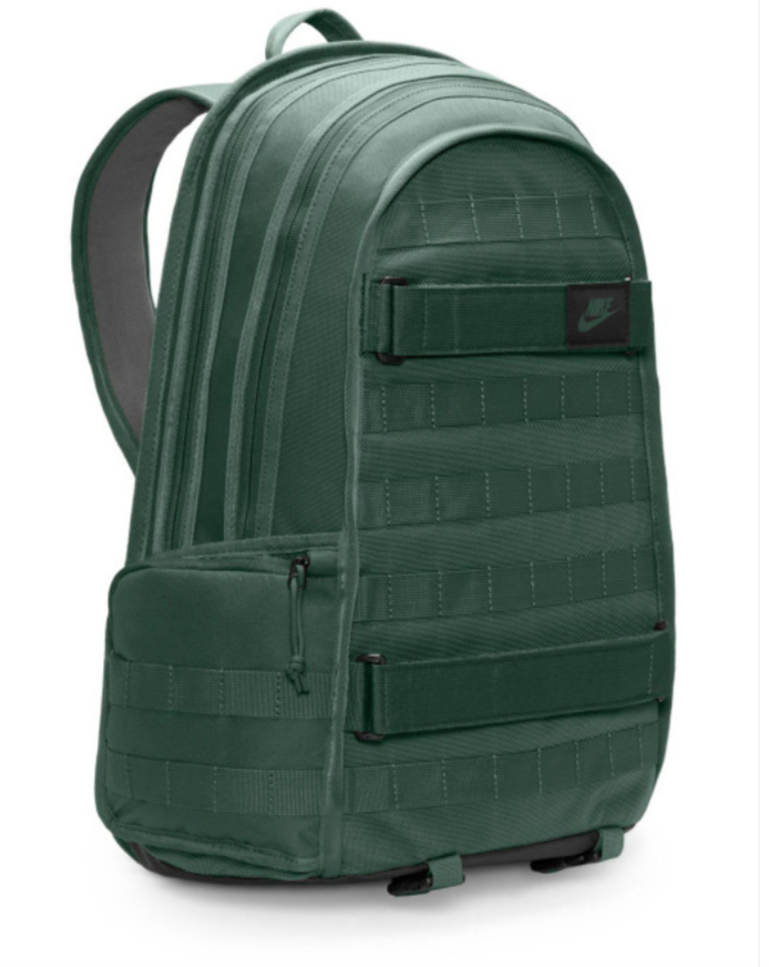 Nike RPM Backpack olive green side angle view