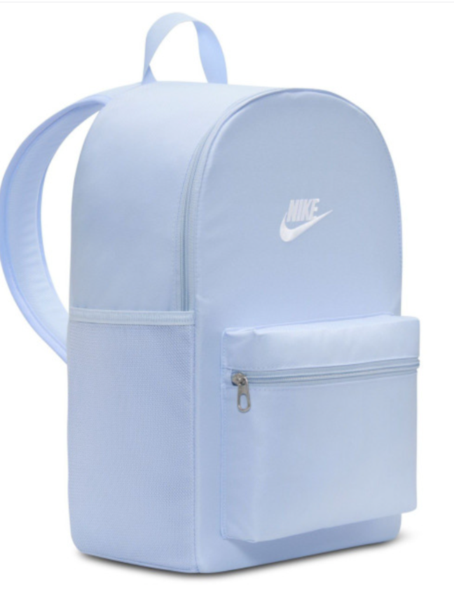 Nike Heritage Backpack ice blue back view with padded straps