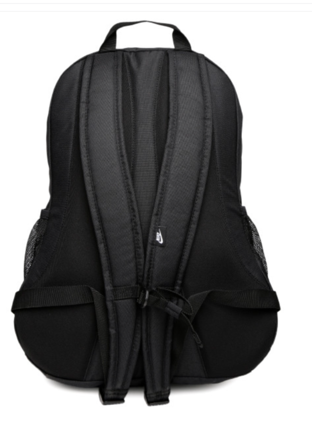 Nike Hayward Futura Backpack black back view with padded straps