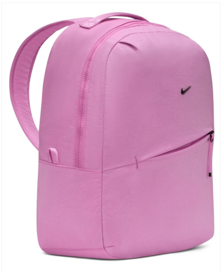 Nike Essentials Backpack pink orchid side angle view