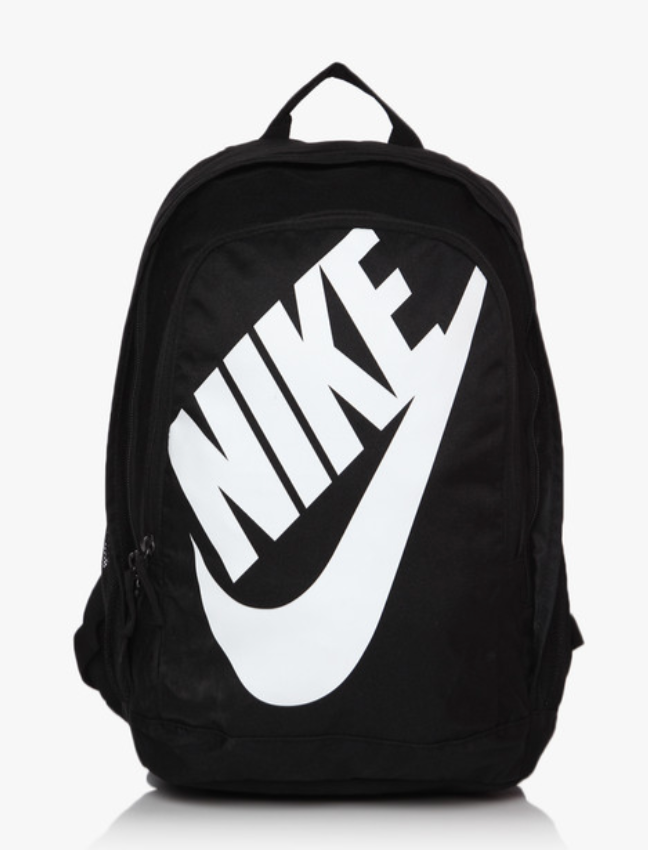 Nike Hayward Futura 2.0 Backpack black lifestyle shot worn by female model side view