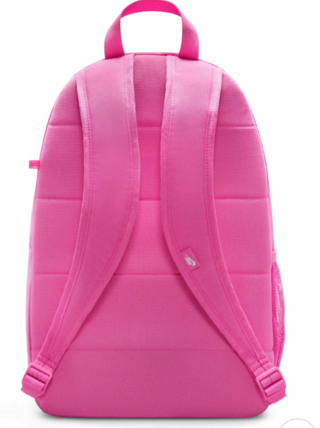 Nike Kids Brasilia Backpack pink back view with padded straps