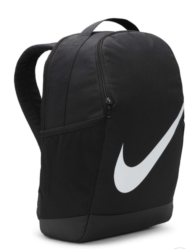 Nike Kids Brasilia Backpack black lifestyle shot worn by girl back view