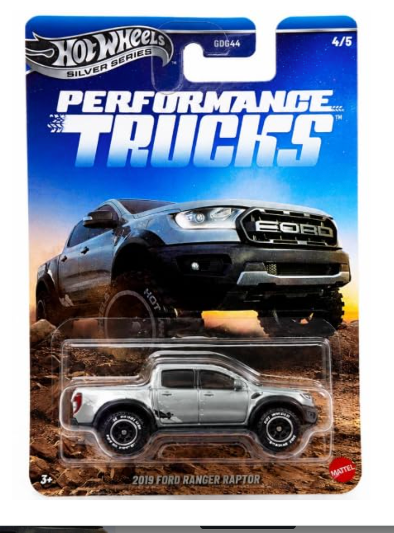 Hot Wheels Silver Series Performance Trucks 2019 Ford Ranger Raptor in original packaging