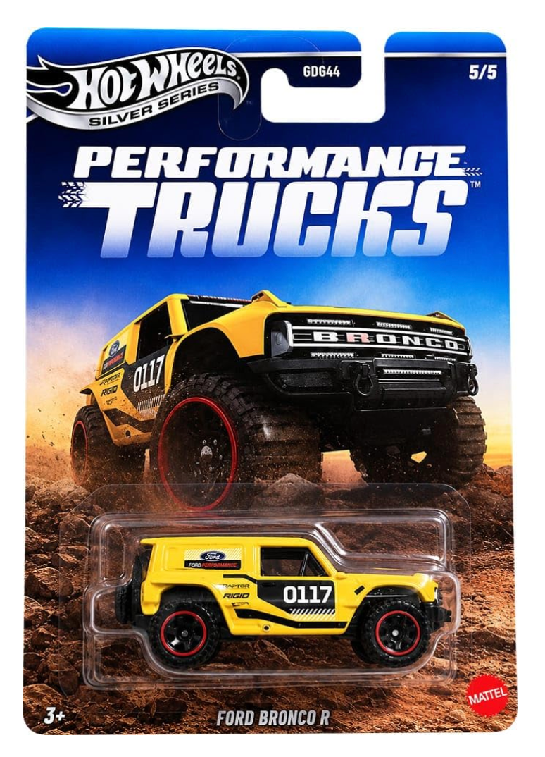 Hot Wheels Silver Series Performance Trucks Ford Bronco R in original packaging