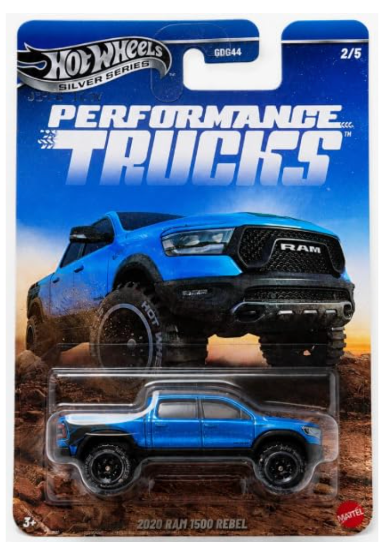 Hot Wheels Silver Series Performance Trucks 2020 Ram 1500 Rebel in original packaging