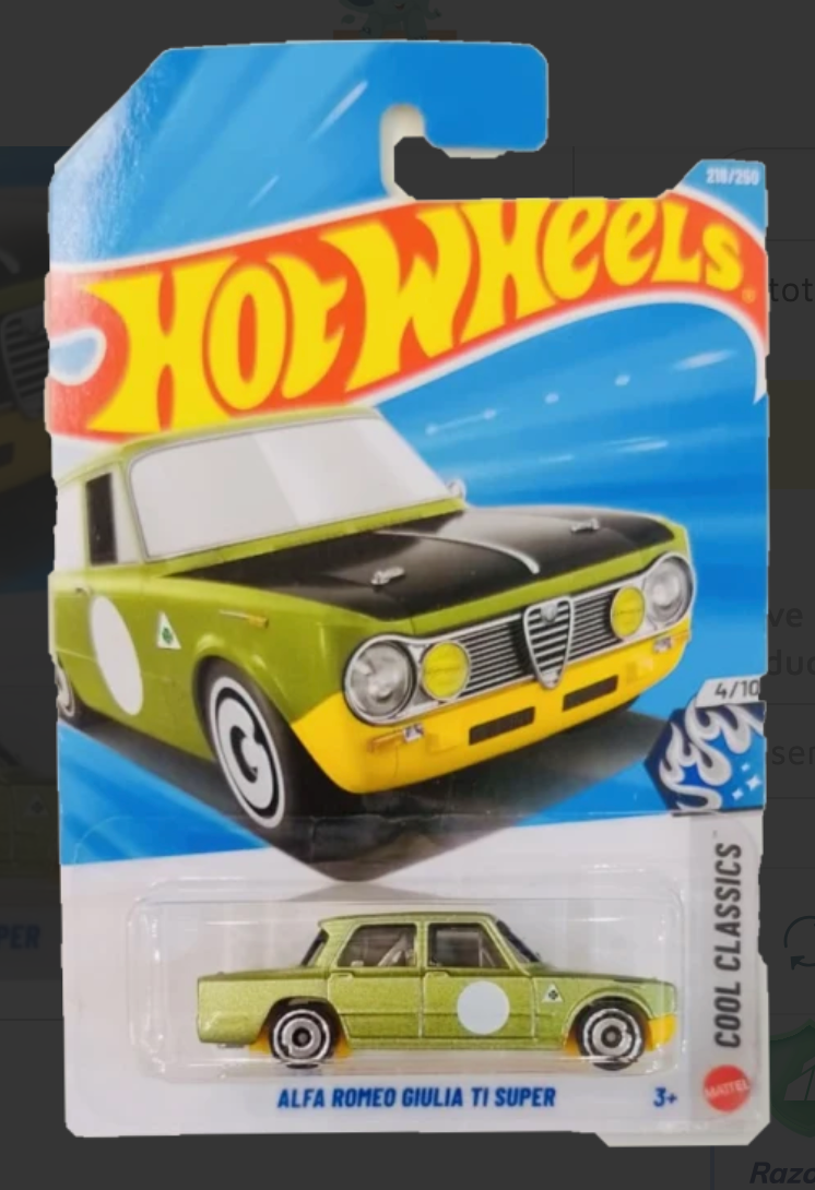 Hot Wheels Alfa Romeo Giulia Ti Super Cool Classics in original packaging