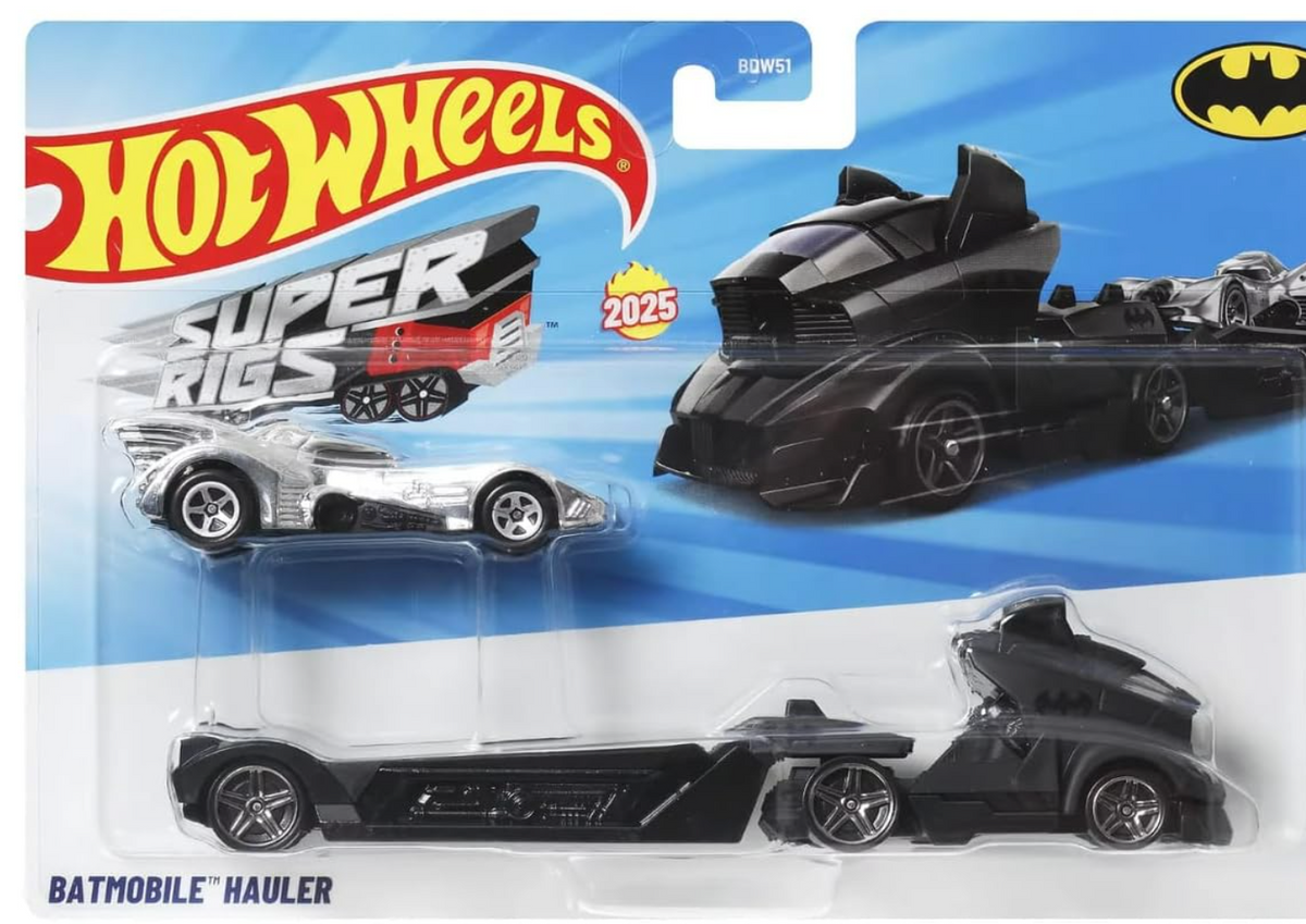 Hot Wheels Super Rigs 2025 Batmobile Hauler Batman in original packaging