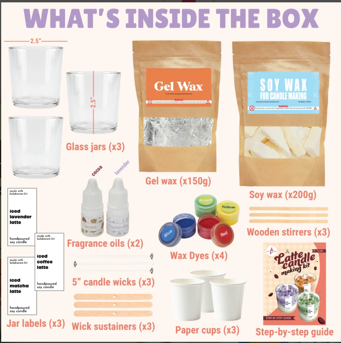 Give the gift of creativity - family with latte candle kit