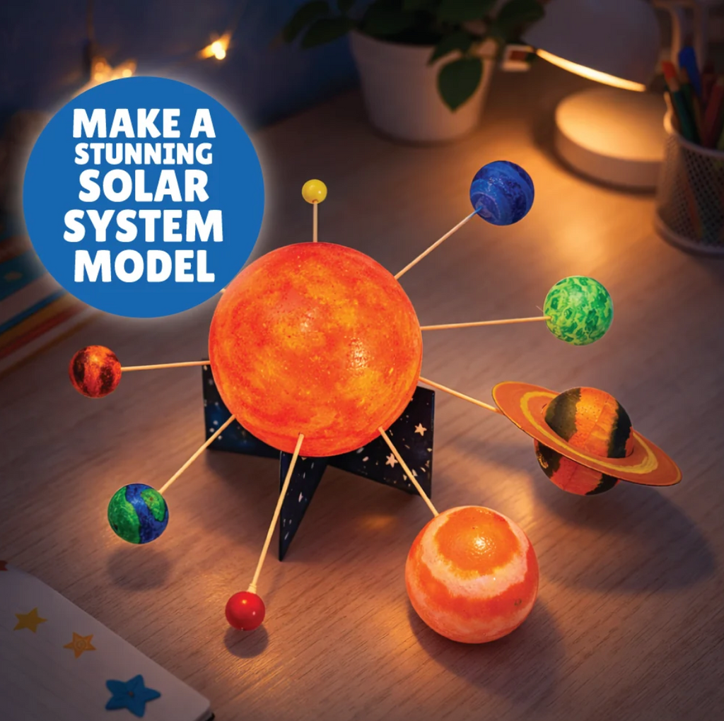 Make a stunning solar system model - completed model glowing