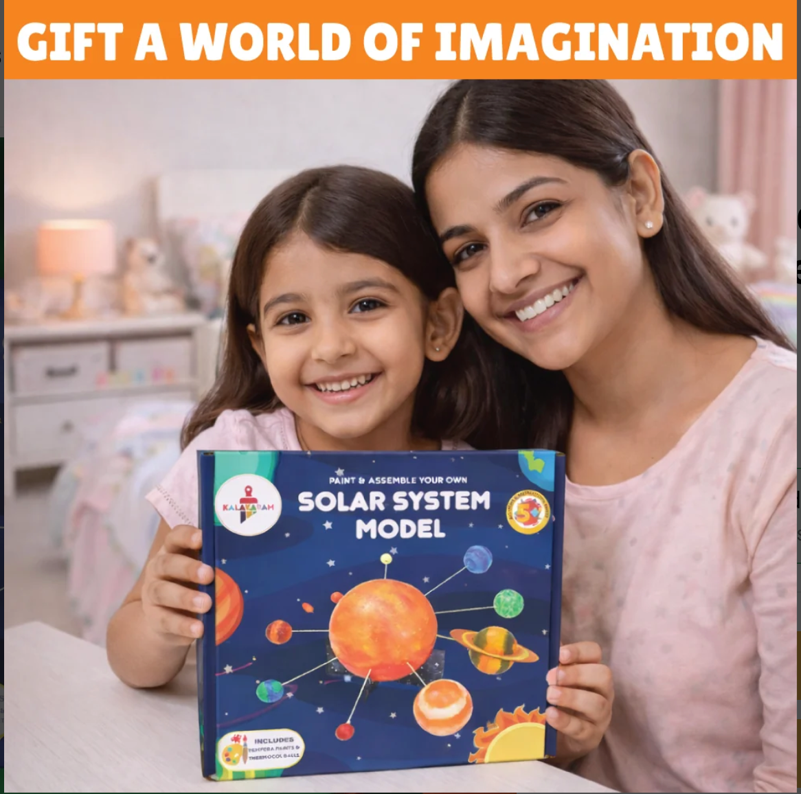 Switch screens for pure fun - boy holding solar system model