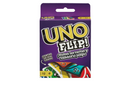 UNO Flip! card game box - front view by Mattel, double-sided cards