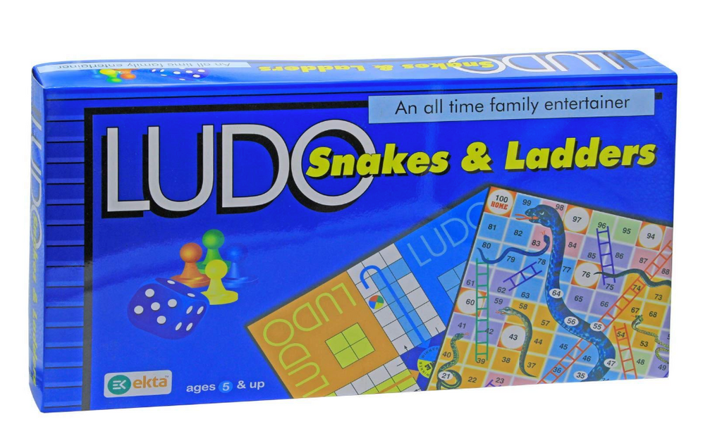 Ekta Ludo Snakes & Ladders - Snakes and Ladders board in play