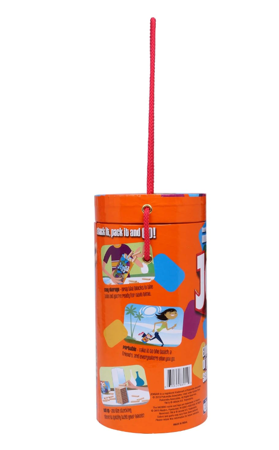 Jenga Wooden Block Stacking Game with Carry Tube