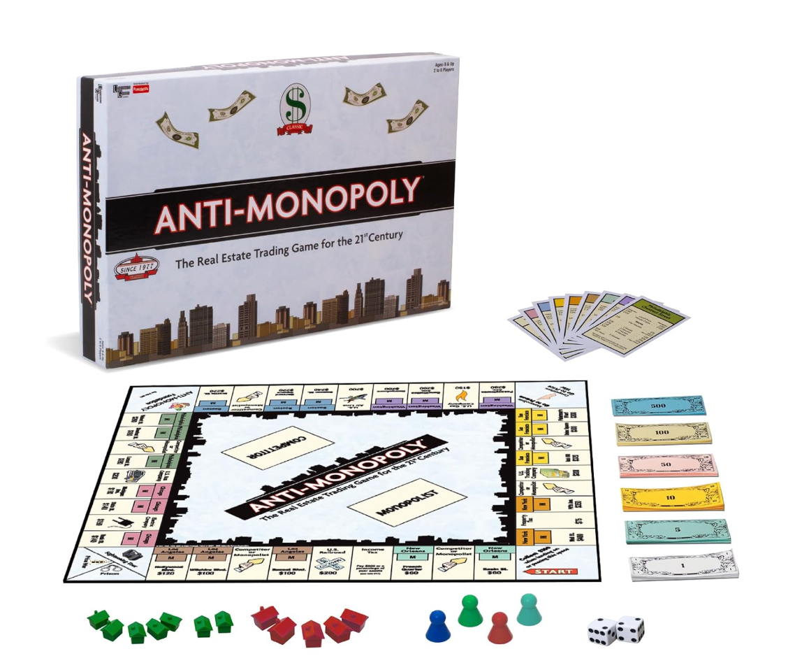 Anti-Monopoly Real Estate Trading Board Game – Ages 8+