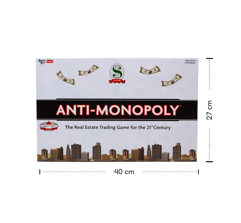 Anti-Monopoly Real Estate Trading Board Game – Ages 8+
