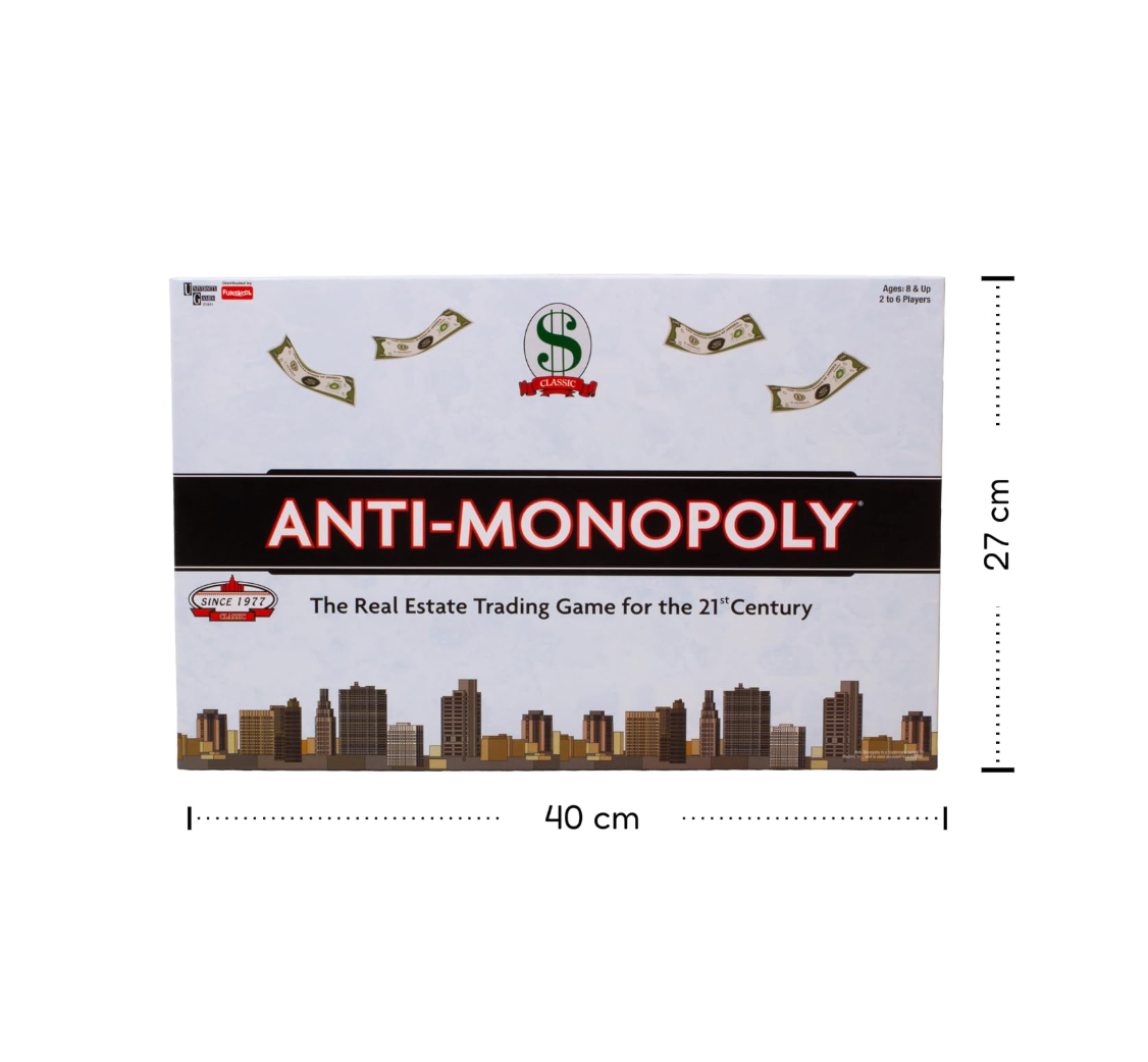 Anti-Monopoly Real Estate Trading Board Game – Ages 8+