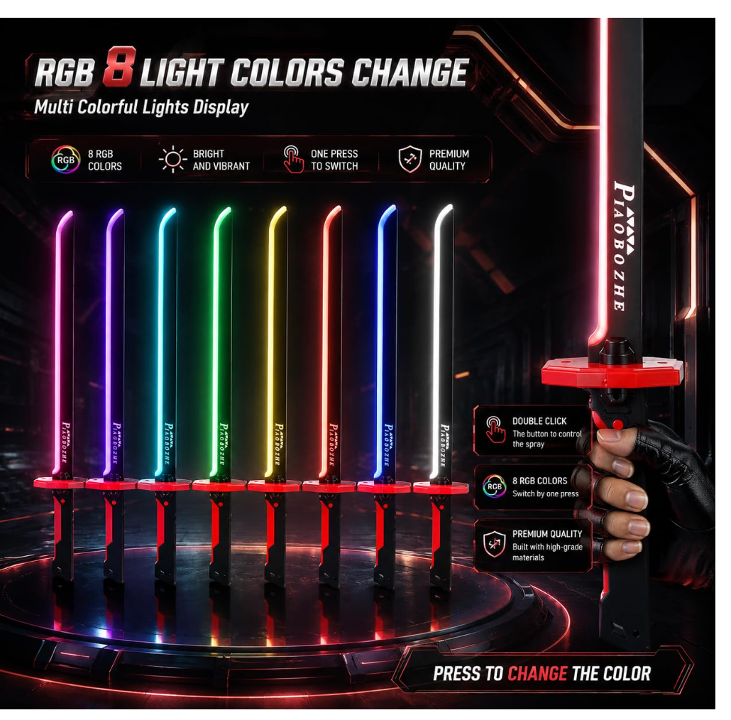 Eight RGB lighting colours