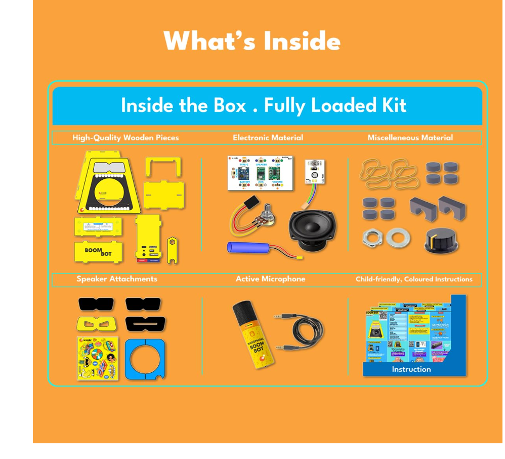 Boom Bot kit contents