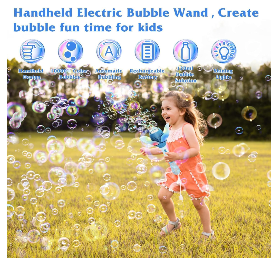 Flower bubble wand promotional detail