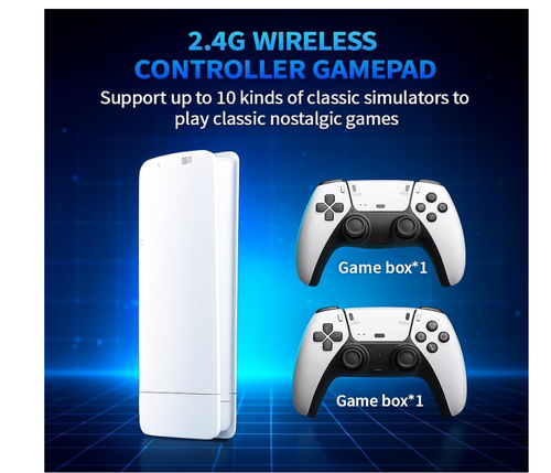 Wireless game console and controller promotional image