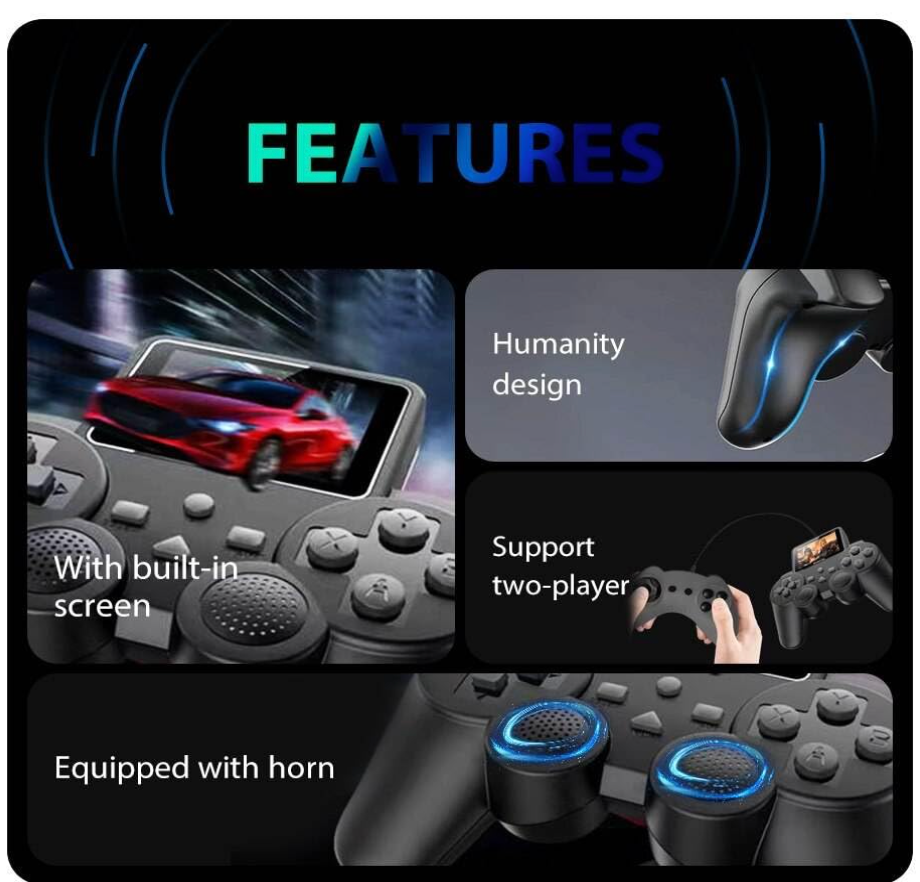 S10 game console gift occasion promotional collage