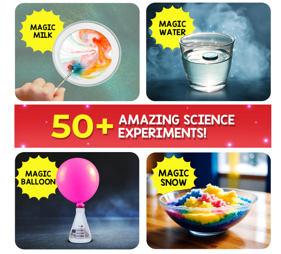 Back of Smartivity science kit box with equipment and materials list