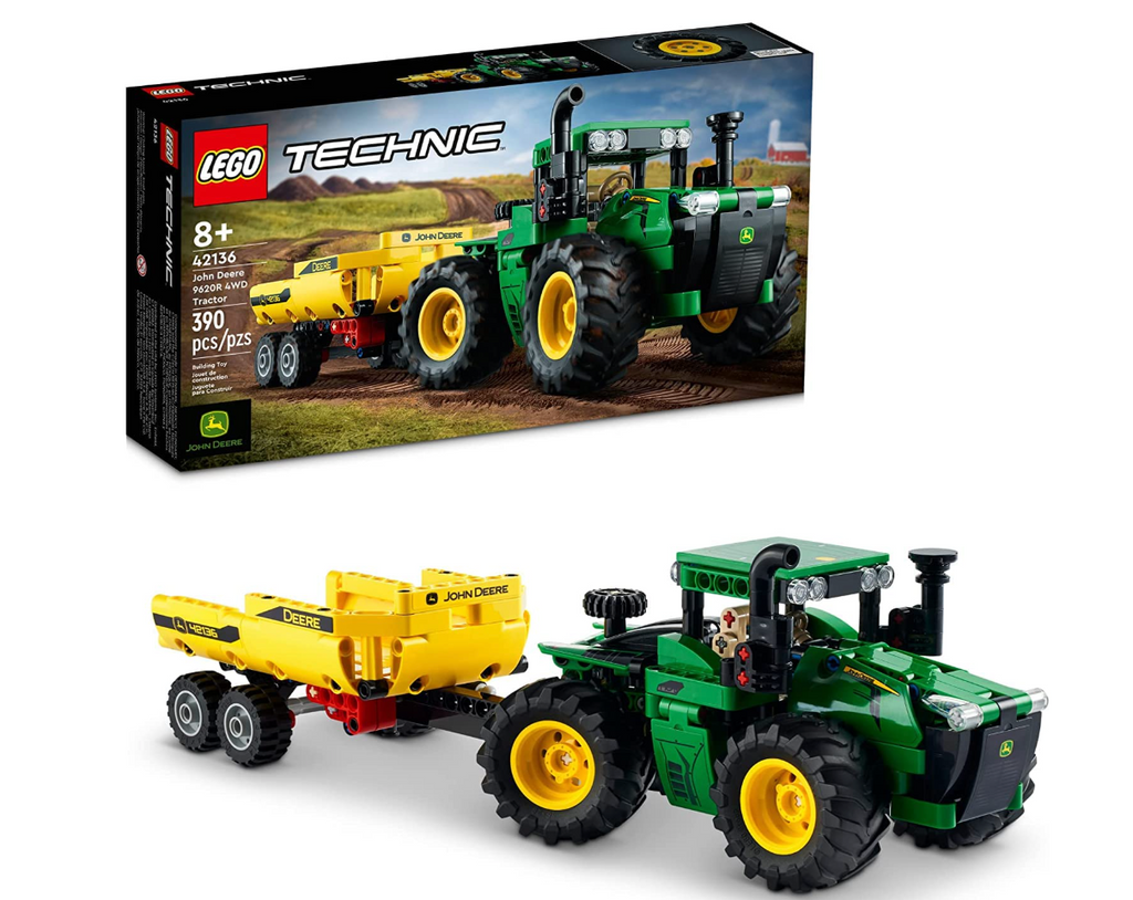 LEGO Technic 42136 John Deere 9620R 4WD Tractor and trailer with retail box